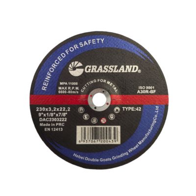 9&quot; 230mm X 3.2mm X 22.2mm 스테인리스 스틸 절단 디스크 각 밀러 EN 12413을 사용하여