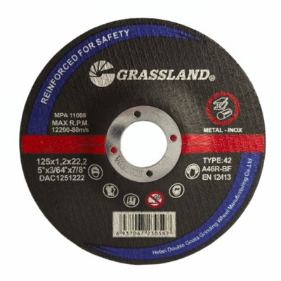 수지 결합 재료를 사용하여 스테인리스강 및 비철금속에 빠르고 곧고 깨끗하게 절단할 수 있는 125mm 절단 디스크