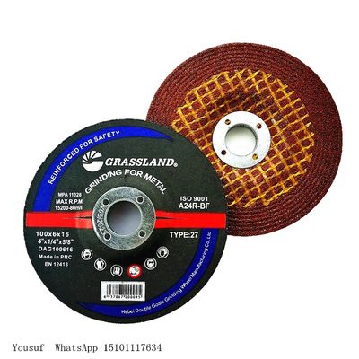 80m/S 금속 강철 4&quot; 앵글 그라인더를 위한 100 x 6 x 16mm 거친 회전 숫돌