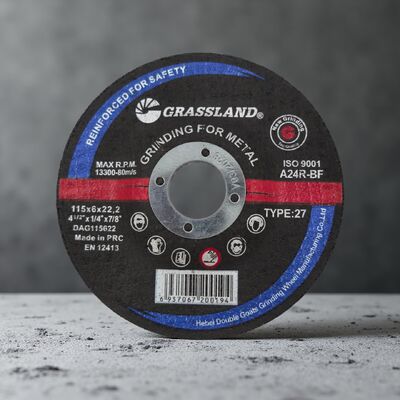 GRASSLAND 4 Metal Grinding wheel 115 X 6.0 for Contaminant-Free Grinding of Metal