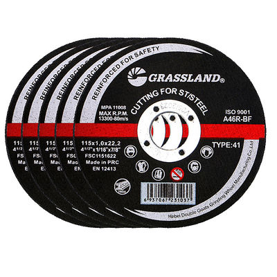 115X1X22.2, 얇은 디자인 GRASSLAND 115mm 절단 휠, 강철 및 스테인리스 스틸 INOX에 더 빠르고 깨끗한 절단