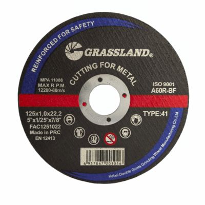 GRASSLAND 금속 연삭 디스크 125mm X 1mm X 22.2mm, 정밀 진동 방지 절단용